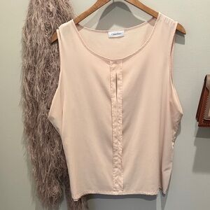 Calvin Klein Women's Blush Sleeveless Blouse